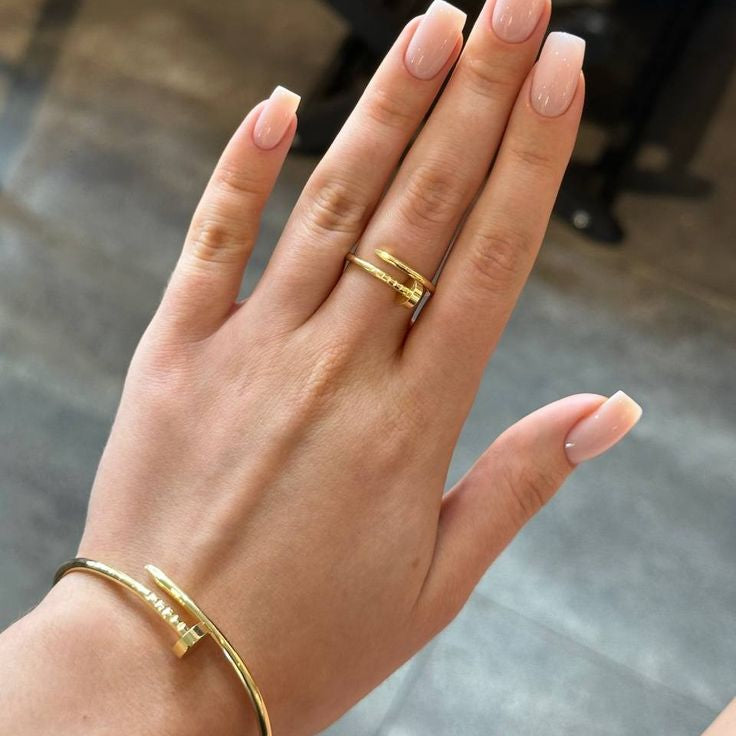 Nail Style Ring & Bracelet